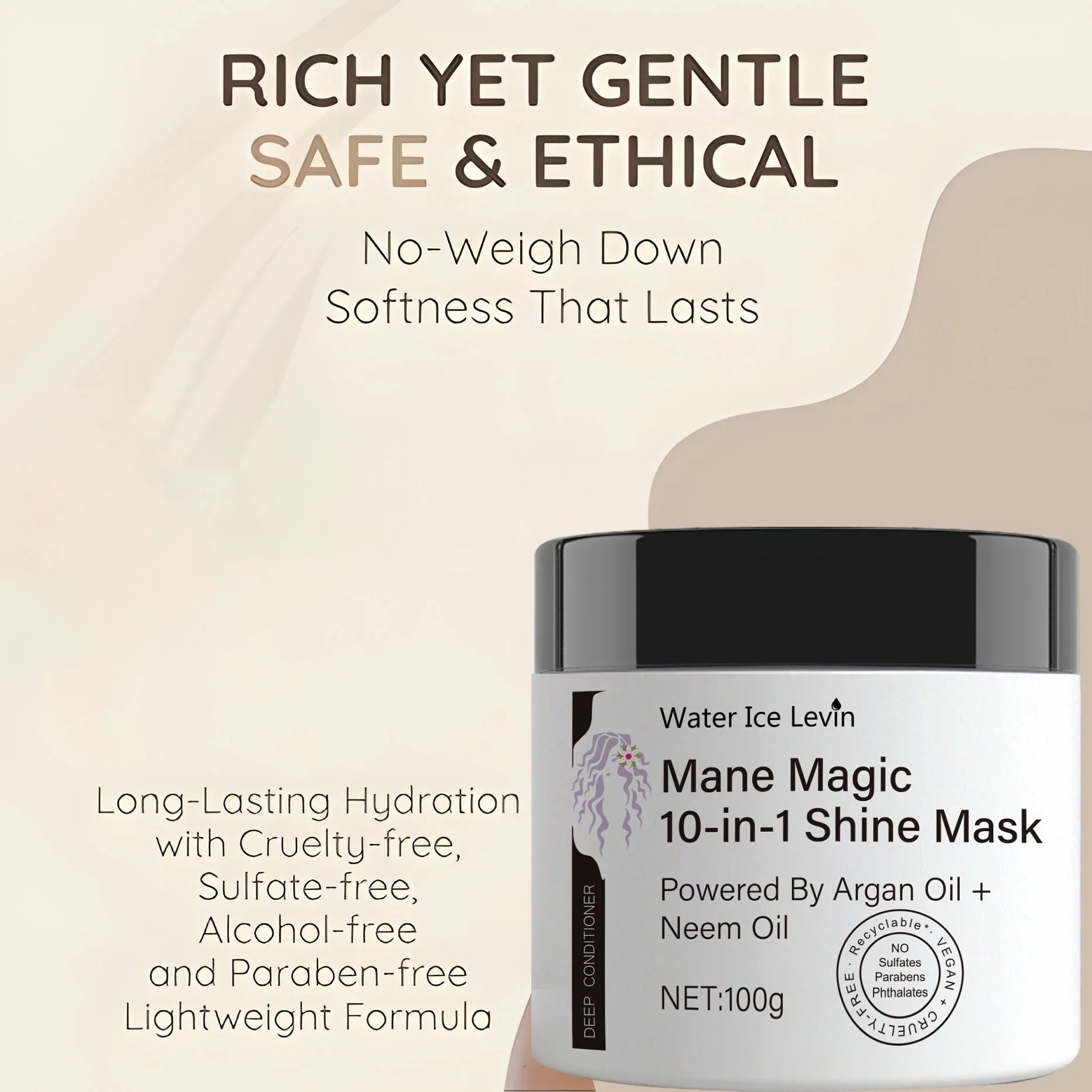 10 in 1 Hair Mask for Dry Damaged Hair Care