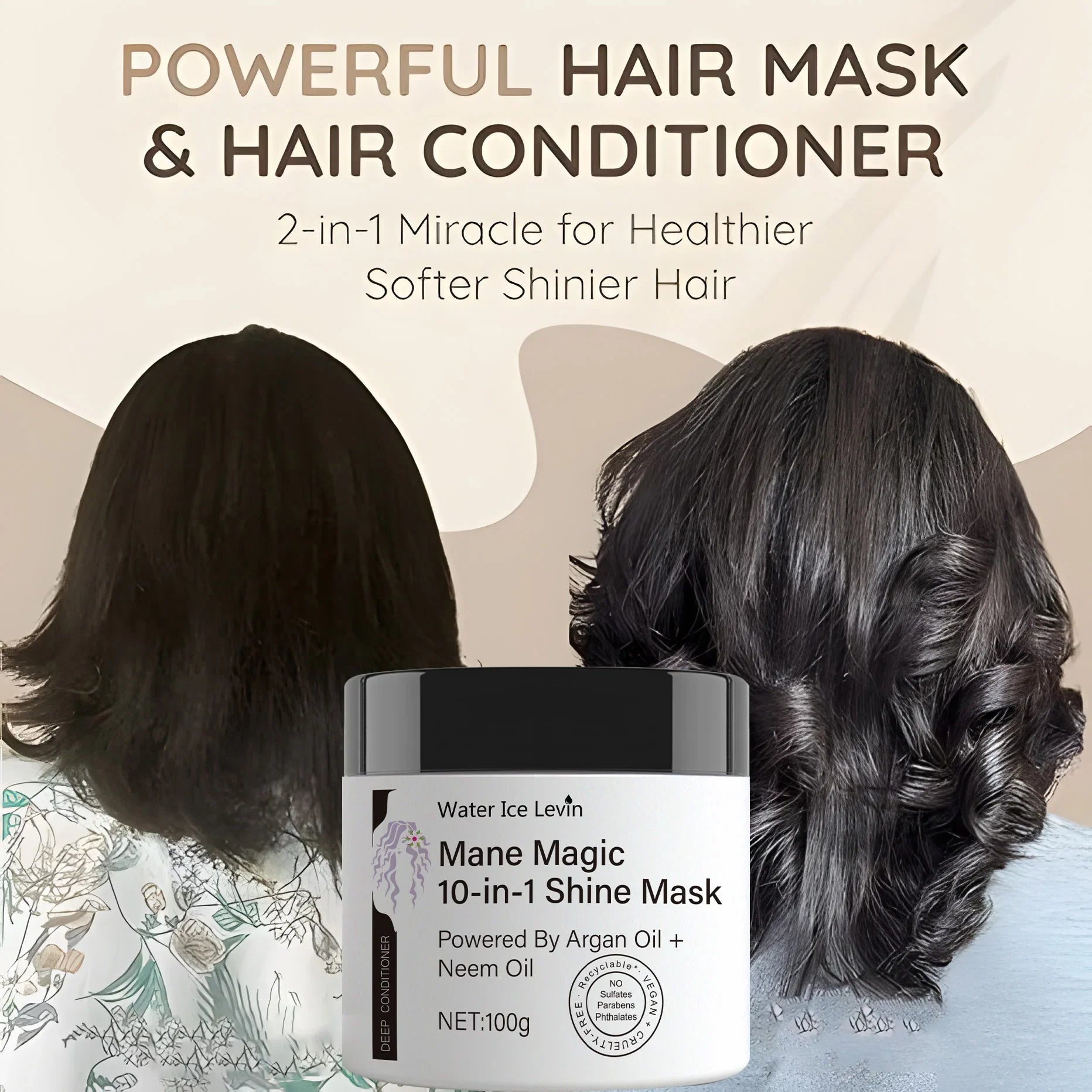 10 in 1 Hair Mask for Dry Damaged Hair Care