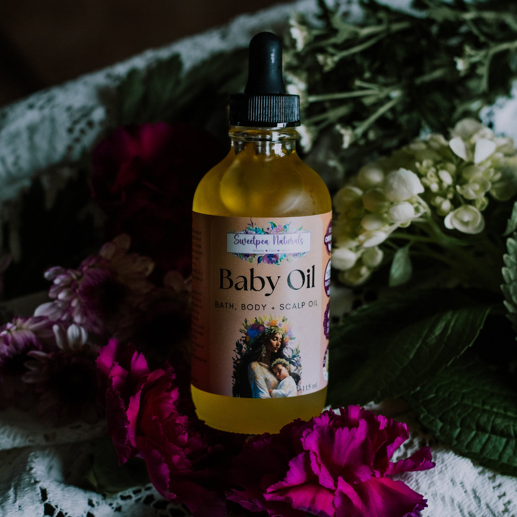 Baby Oil for Bath, Body + Scalp-1