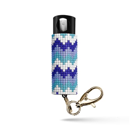 Mosaico Color Llavero De Gas Pimienta Elegante – Alcance De 16 Pies