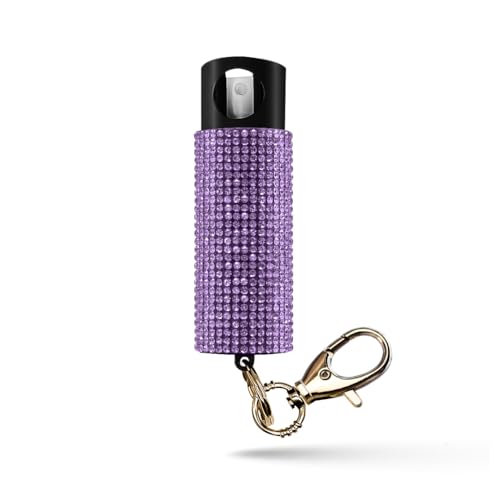 Lavanda Color Llavero De Gas Pimienta Elegante – Alcance De 16 Pies