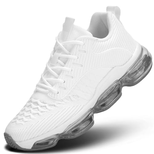 1 Blanco Color Zapatillas Deportivas Mujer con Cámara de Aire Transpirable
