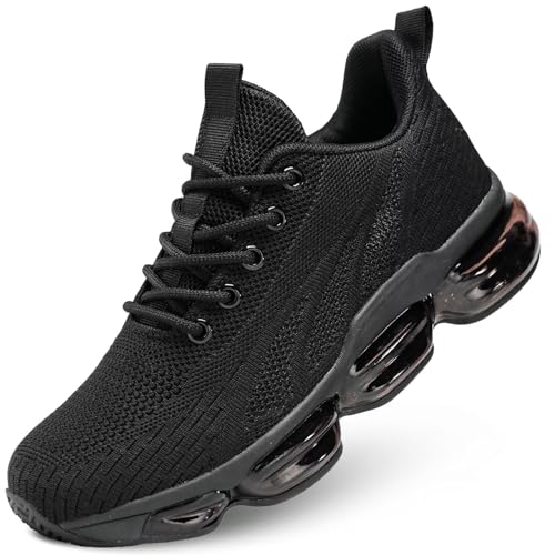 Negro Color Zapatillas Deportivas Mujer con Cámara de Aire Transpirable