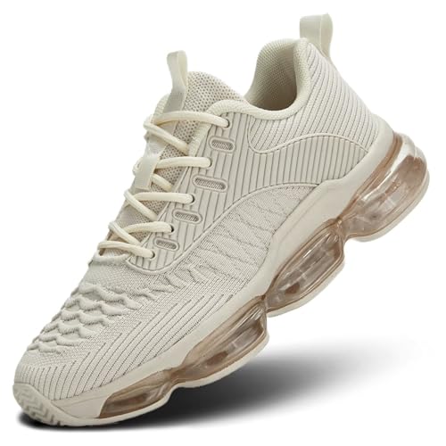 1 Beige Color Zapatillas Deportivas Mujer con Cámara de Aire Transpirable