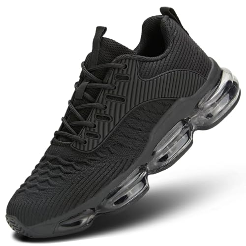 1 Negro Color Zapatillas Deportivas Mujer con Cámara de Aire Transpirable