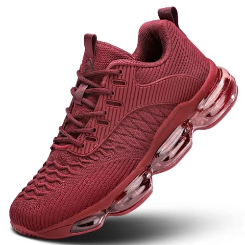 1 Rojo Color Zapatillas Deportivas Mujer con Cámara de Aire Transpirable