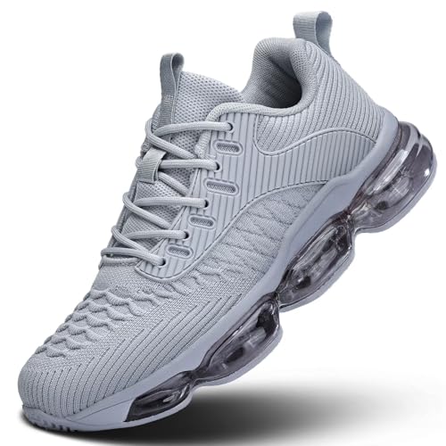 1 Gris Color Zapatillas Deportivas Mujer con Cámara de Aire Transpirable