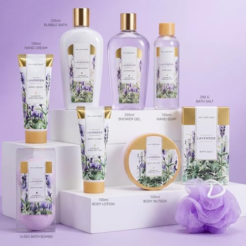 Set De Regalo Spa De Lavanda 10 Piezas Para Mujer
