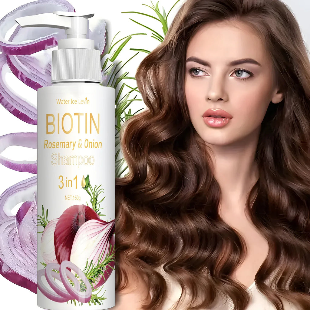 Biotin Rosemary Onion 3 in 1 Shampoo for Hair Care