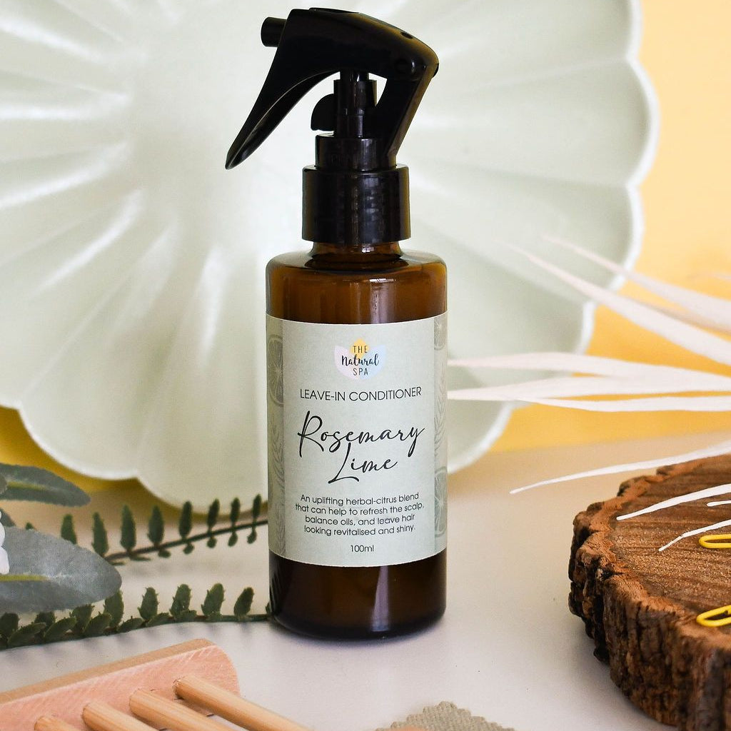 Rosemary Lime Leave-In Conditioner | Refill Bottle | Natural Hair Conditioner for Dry, Damaged & Frizzy Hair | Lightweight Vegan Hair Care for All Hair Types