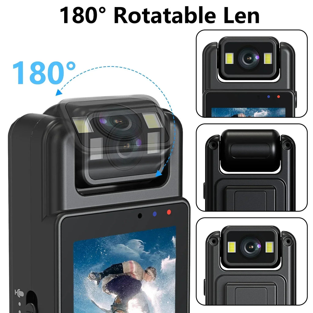 Mini Cámara Corporal Digital 1080P con 64GB – WiFi y Visión Nocturna