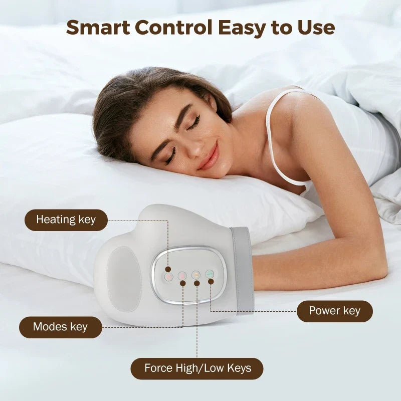 5-Level Electric Hand Vibration Device with Hot Compress Grey-3