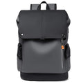 Mochila Impermeable de Cuero PU para Laptop Gris – Puerto USB Integrado