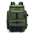 Mochila de Pesca y Camping 50L con Portacañas – Verde