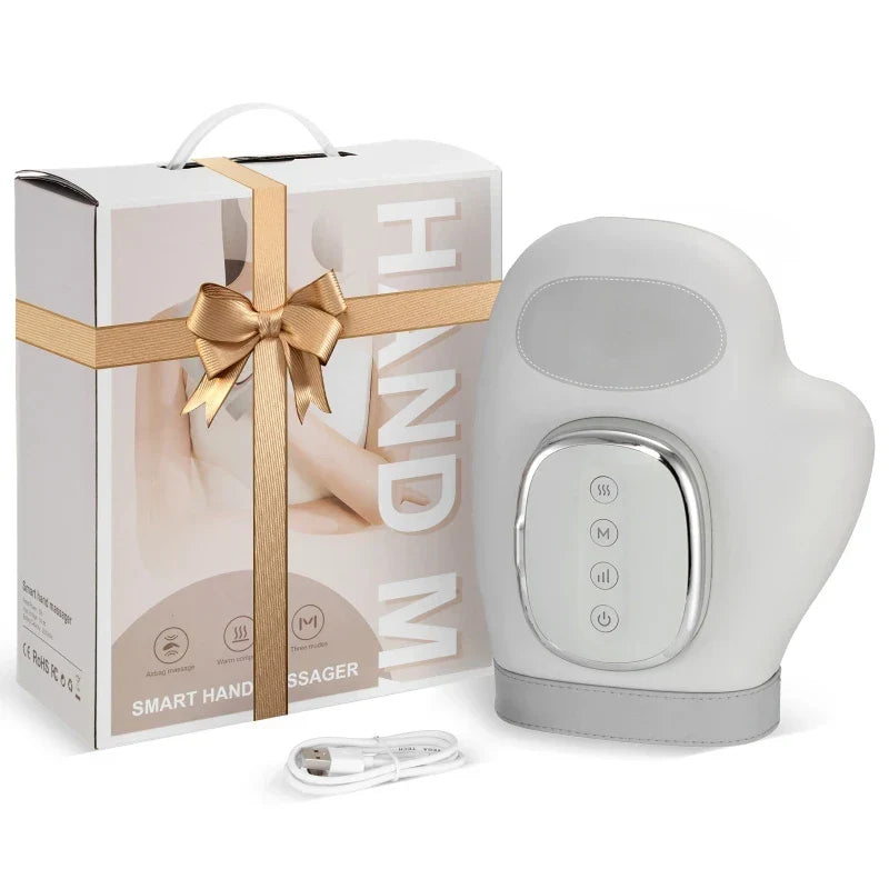5-Level Electric Hand Vibration Device with Hot Compress Grey-0