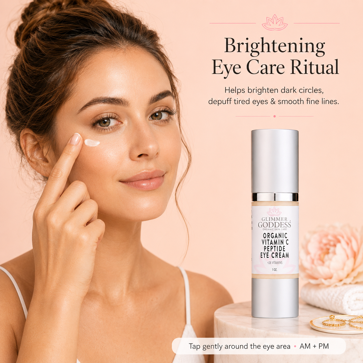 Organic Vitamin C Eye Serum – Peptide Treatment for Dark Circles