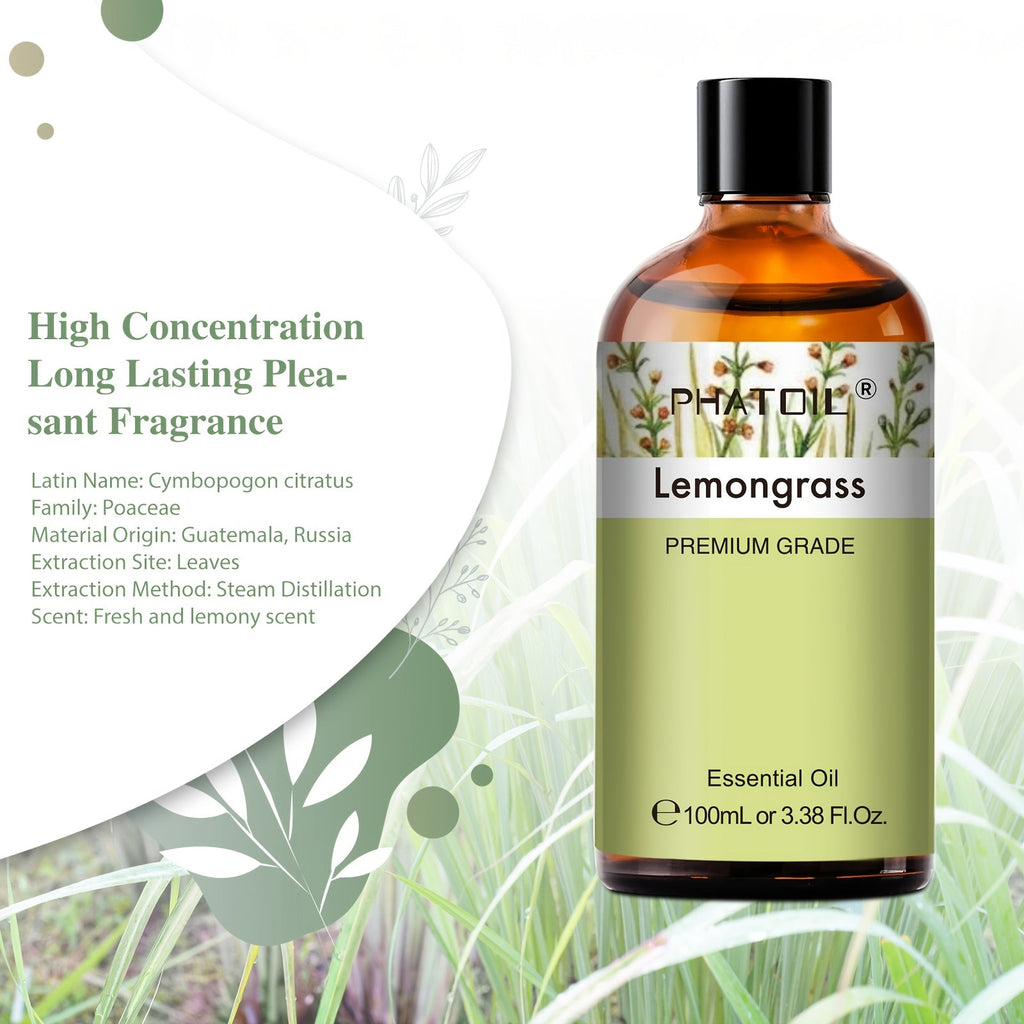 Aceite Esencial de Hierba Limón 100ml para Difusores y Humidificadores