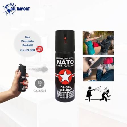 GAS PIMIENTA AEROSOL (60ml). Una Defensa Personal Apropiada para ti.